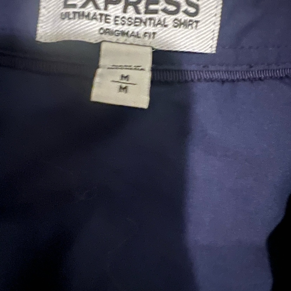 Express Navy Blue Button Down - Picture 4 of 4